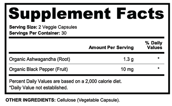 Ashwagandha Formula Supplement Facts