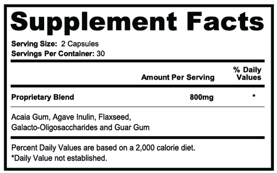 Prebiotic Complex Supplement Facts